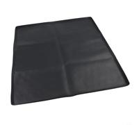 Minflora Tapis de siège de toilette et chaise percée en silicone antidérapant - Protection du sol et égouttoir pour soins aux personnes âgées et utilisation au chevet (60 x 60 cm, noir)