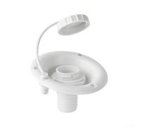 Minflora Trappe de remplissage d'eau par gravité pour camping-car avec trou d'aération pour réservoir frais de véhicule récréatif Sangle d'attache en polypropylène Blanc