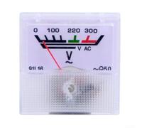 Minflora Voltmètre AC 91L16 0-300 V, testeur de tension précis avec échelle claire et connecteurs en cuivre pour métallurgie minière, 40 x 40 mm