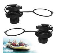 Minfuerang 2 Pièce Soupape de Bateau Pneumatique,Valve Bateau Pneumatique Inflatable,Gonflable Vannes en Spirale pour Canoës,Bateaux Pêche, Radeaux Pneumatiques Bateaux Piscine (Noir)