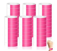 Minfuerang 400 Pièces Bracelets en Papier, Bracelet d'entrée (Fuchsia) | Imperméables Bracelets d'Identification,Bracelet de Fête pour Événements,Soirées,Festivals,Concerts