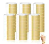 Minfuerang 400 Pièces Bracelets en Papier, Bracelet d'entrée, Imperméables Bracelets d'Identification,Bracelet de Fête pour Événements,Soirées,Festivals,Concerts Wristbands(Or)