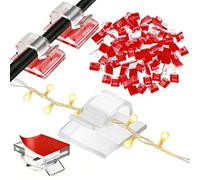 MINGBOLIN 100 Pièces Clips Cable,Clips Câbles Organisateur de Cable Cavalier Cable Electrique 3M Adhésif Clips Câble Adhésif Organiseur de Fils Electrique,pour Bureau Maison Voiture(Transparent)