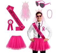 MINGBOLIN Déguisement EVG Homme 6 Pièces, Tutu Rose et Accessoires