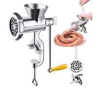 Mingchengheng Hachoir À Viande en Aluminium Taille 5, Hachoir À Viande Manuel, Alliage D'aluminium Hachoir À Garnissage Saucisse, Hachoir À Viande Manuel Antidérapant, pour Toutes Les Andes