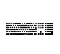 MiNGFi Arabe Silicone Clavier Coque de Protection/Couverture pour Apple USB Filaire Keyboard avec pavé numérique (2007-2016) Modèle A1243 EU/ISO Clavier - Noir