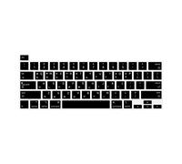 MiNGFi Protection Clavier Coréen pour MacBook, sans F1-F12, US/ANSI | Pour MacBook Pro 13" M1/M2 A2338, A2289, A2251, Pro 16" A2141, Échap physique et Touch Bar, Noir, Silicone