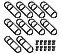 MingFontec Lot de 10 bandes en silicone pour vélo - Noir - Anneaux extensibles en caoutchouc - Support de lampe de poche - Support de guidon en silicone - Pour lampe de poche LED