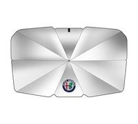 MINGFU PareSoleil PareBrise Voiture pour Alfa Romeo Stelvio 2017-2021 2022, Pliable Shade Pare-à Isolation Parapluie Auto Couverture fenêtre Avant Voiture Accessoires(140cm*79cm)