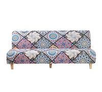 Mingfuxin Housse De Canapé-lit sans Bras, Housse De Futon Extensible en Spandex, 2-3 Places Élastique Bouclier De Couverture De Canapé De Canapé Pliant
