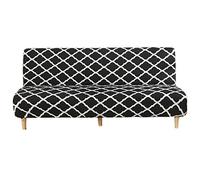 Mingfuxin Housse De Canapé-lit sans Bras, Housse De Futon Extensible en Spandex, 2-3 Places Élastique Bouclier De Couverture De Canapé De Canapé Pliant