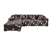 Mingfuxin Housses De Canapé d'angle en Forme De L, 2PCS Housses De Canapé Sectionnelles Extensibles Protecteurs avec 4PCS Couvre Oreillers(3 Places + 3 Places,Printed#16)