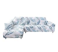 Mingfuxin Housses De Canapé d'angle en Forme De L, 2PCS Housses De Canapé Sectionnelles Extensibles Protecteurs avec 2PCS Couvre Oreillers(3 Places + 3 Places,Printed#08)
