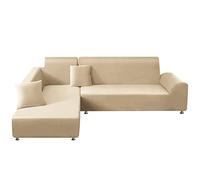 Mingfuxin Lot de housses de canapé d'angle, housses de canapé extensibles en forme de L antidérapantes pour canapé d'angle en coin avec 2 housses de coussin pour canapé sectionnel L de 3 + 4 places