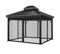 Mingfuxin Moustiquaire de belvédère, Remplacement Universel de l'auvent de Jardin Moustiquaire 4 Panneaux avec Fermeture éclair pour d'extérieur pergola 12" x 12" (Moustiquaire Uniquement)