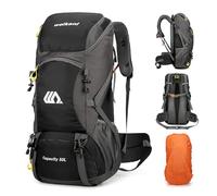 Mingfuxin Sac à Dos de Randonnée 50 L, Imperméable Sac de Trekking avec Housse de Pluie, Sac à Dos Grande Capacité Multifonction pour pour Homme Femme Alpinisme Escalade Trekking Voyage Camping