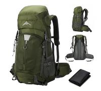 Mingfuxin Sac à dos de randonnée étanche 60 l - Sac à dos de camping léger - Sac à dos de voyage - Sac à dos de trekking avec housse de pluie - Pour homme et femme - Pour alpinisme, randonnée, voyage