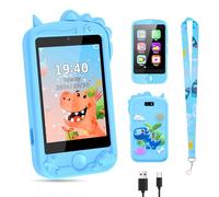 Mingfuxin Téléphone pour Enfants, 2.8" Smartphone EnfantsEcran Tactile avec Lecteur Musique Jeu Puzzle Double Caméra Téléphones pour Enfants Cadeau D’Anniversaire 3 4 5 6 7 8 9 10 Ans pour Les Enfant