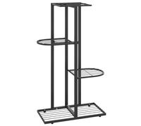 MINGHOU Support à plantes 4 niveaux pour 5 pots, étagère à fleurs gain de place, intérieur/extérieur, pour maison, balcon et jardin