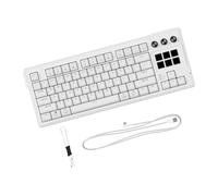 MINGLEA Clavier de jeu mécanique RVB avec commutateurs rouges remplaçables à chaud et panneau de commande LCD pour PC