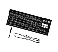 MINGLEA Clavier de jeu mécanique RVB avec commutateurs rouges remplaçables à chaud et panneau de commande LCD pour PC