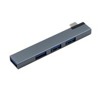MINGLEA Hub USB 3.0 en aluminium C vers 4 ports USB 3.0 pour ordinateur portable, PC, consoles, imprimante, appareil photo, clavier, souris