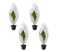 MINGLEA Lot de 4 couvertures isolantes épaisses pour plantes gelées d'hiver | Barrière isolante contre le froid pour une utilisation en extérieur, installation de diverses plantes, installation facile