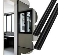 Minglez Kit Porte Coulissante Kit de Ferrure pour Porte de Grange sans Rail avec Mécanisme de Fermeture Progressive, Porte Coulissante « Ghost » à Miroir, Invisibles Coulissante(109cm/42.9in)