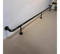 Minglez Repose Pied Kit de Repose-Pieds Noir avec Fixations sous Comptoir, Barre de Cuisine pour Îlot de Cuisine (Longueurs Disponibles : 366 372 378 381 384 390 396 427 cm(2.6ft/79cm)