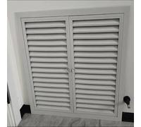 Minglez Trappe de Visite Panneau D'accès à Double Porte avec Grille D'aération, Trappe D'inspection en Aluminium avec Poignée, Plaque de Recouvrement(900x920mm/35.5x36in)