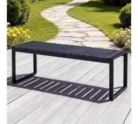 Mingone Banc de Jardin Noir (120cm, 2 Places)
