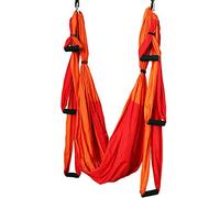 MINGPINHUIUS Aerial Yoga Swing Set Swing Yoga Yoga Hamac Trapèze Swing Trapèze Yoga Kit Flying Yoga Inversion Tool Couverture AntiGravity Yoga Sling (Double Rouge)