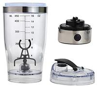 MINGPINHUIUS Bouteille shaker électrique pour protéines - Portable - 450 ml - Fonctionne avec piles - Mini mélangeur pour café, jus de fruits, protéines - Différentes poudres