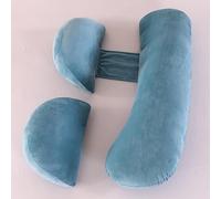 MINGPINHUIUS Coussin de Grossesse, Coussin allaitemen Coussin d'allaitement pour Femmes Enceintes, pour Ventre,Hanches,Jambes,Soutien du Dos, Lavable Amovible (Bleu 1)