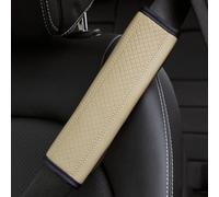 MINGRUILIHAI 2 Pièces Ceinture de SéCurité Voiture pour Audi Q5 Q5 Sportback Q7 Q8, Rembourrage Coussinets Protection Adultes Enfants Protéger Epaules Accessoires,B/Beige
