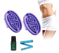 MINGRUO 2Pcs Brosse Méridienne, Brosse de massage méridienne, Masseur Musculaire Manuel Multifonction, Peigne de Massage à la Main pour masser l' peigne à huile (Pourpre)