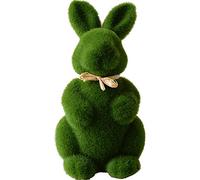 MINGSTORE Belle Mousse à la Main Lapin Gazon Artificiel Herbe Lapin de pâques Bureau à Domicile décoration Ornement Accessoires