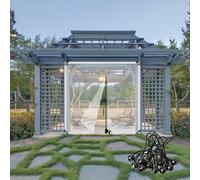 Mingx Bâche transparente en PVC avec fermeture éclair - Panneaux latéraux de tonnelle - Résistant aux déchirures - Pour jardin