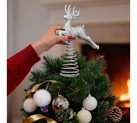 MingXing Adorable Ornement Doré pour Les Fêtes, Décorations de Cerf pour Sapin, Décorations de Noël, Accessoires pour Sapin, Pièce Dorée Festive et Durable | Chambre de Noël, Salon, Cheminée