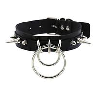 mingxinshangdian Collier ras du cou gothique punk à rivets pour femme Steampunk Pentagramme Emo Tour de cou Cosplay Accessoires gothiques