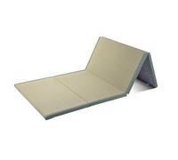 MINGYIHUI Tapis Tatami Traditionnel Japonais,Tatami Pliable en 4,Tapis en Roseau Naturel Bénéfique pour Les Épaules et Le Dos,Idéai pour la Méditation,Le Yoga et & Le Zen(Size:90x200x3.5cm)