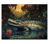 MINGYTN Impression Sur Toile Peinture Affiche D'animaux Éléphant Tigre Crocodile Dragon Images Imprimées Art Mural Peinture Sur Toile Pour Salon Chambre À Coucher Décoration D'intérieur(B,40x60cm)