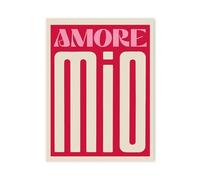 MINGYTN Impression Sur Toile Peinture Affiche Simple De L'alphabet AMORE MIO, Impression Couleur Sur Toile, Pour Couloir, Salon, Décoration Murale(C,20x30cm)
