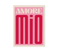 MINGYTN Impression Sur Toile Peinture Affiche Simple De L'alphabet AMORE MIO, Impression Couleur Sur Toile, Pour Couloir, Salon, Décoration Murale(UNE,20x30cm)