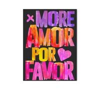 MINGYTN Impression Sur Toile Peinture Affiches D'amour Colorées Avec Lettres Imprimées, Peinture Sur Toile Pour Chambre À Coucher, Salon, Décoration Murale(H,50x70cm)