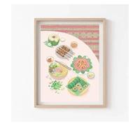 MINGYTN Impression Sur Toile Peinture Affiches Et Impressions Sur Toile Représentant Des Aliments Chinois Indiens, Vietnamiens Et Japonais, Dîners Entre Amis Et Famille Décoration Murale(R,40x60cm)