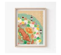 MINGYTN Impression Sur Toile Peinture Affiches Et Impressions Sur Toile Représentant Des Aliments Chinois Indiens, Vietnamiens Et Japonais, Dîners Entre Amis Et Famille Décoration Murale(N,40x60cm)