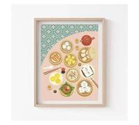 MINGYTN Impression Sur Toile Peinture Affiches Et Impressions Sur Toile Représentant Des Aliments Chinois Indiens, Vietnamiens Et Japonais, Dîners Entre Amis Et Famille Décoration Murale(K,40x50cm)