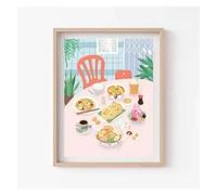 MINGYTN Impression Sur Toile Peinture Affiches Et Impressions Sur Toile Représentant Des Aliments Chinois Indiens, Vietnamiens Et Japonais, Dîners Entre Amis Et Famille Décoration Murale(G,40x50cm)