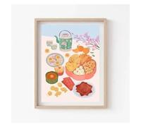 MINGYTN Impression Sur Toile Peinture Affiches Et Impressions Sur Toile Représentant Des Aliments Chinois Indiens, Vietnamiens Et Japonais, Dîners Entre Amis Et Famille Décoration Murale(U,50x70cm)